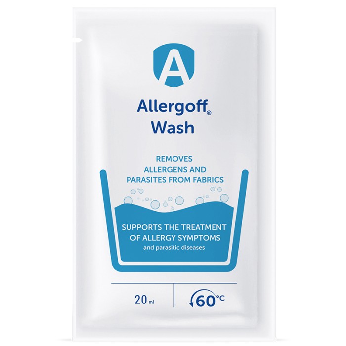 Allergoff Wash - aditiv pentru neutralizarea alergenilor - 6 plicuri x 20ml